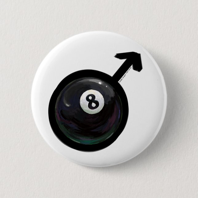8 Ball 2 Inch Round Button (Front)