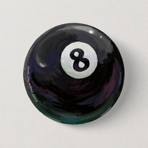 8 Ball 2 Inch Round Button