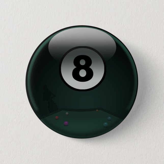 8-Ball 2 Inch Round Button (Front)