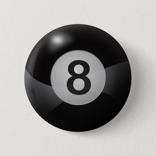 8 Ball 2 Inch Round Button (Front)