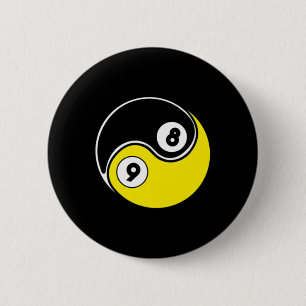 8 Ball 9 Ball Snooker Pool Billiards  2 Inch Round Button