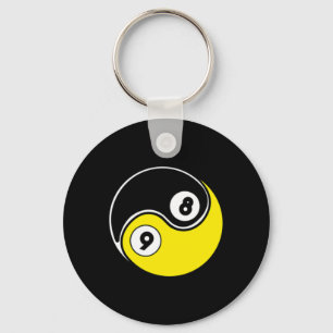 8 Ball 9 Ball Snooker Pool Billiards Keychain