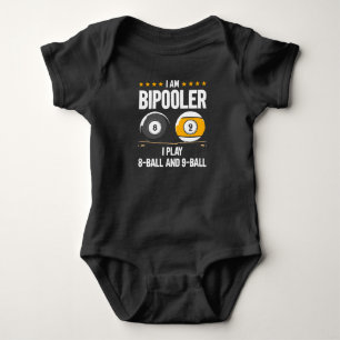 8 Ball and 9 Ball Humour Funny Billiards Baby Bodysuit