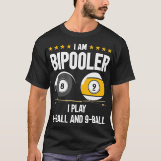 8 Ball and 9 Ball Humour Funny Billiards T-Shirt