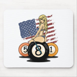 8 Ball Billiard Pool Player Eight Ball Billiards  Mouse Pad