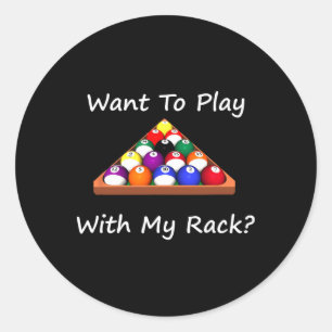 8 Ball Billiards Or Pool League Design Classic Round Sticker