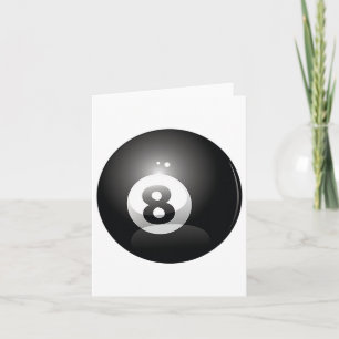 8 Ball Billiards Pool Player Eight Ball Lucky 8  Card