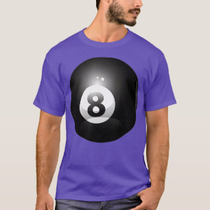8 Ball Billiards Pool Player Eight Ball Lucky 8 T-Shirt