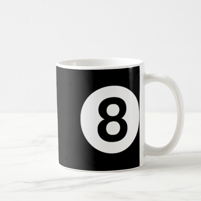 8 Ball Billiards Pool Table Costume Eight Ball  Coffee Mug (Right)