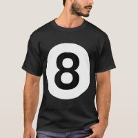 8 BALL BILLIARDS POOL TABLE COSTUME EIGHT BALL T-S