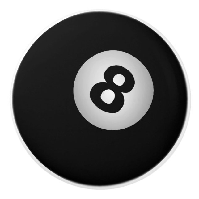 8-Ball ceramic knob (Front)