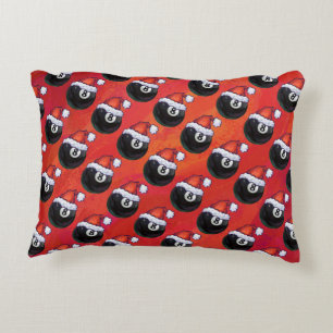 8 Ball Christmas Accent Pillow