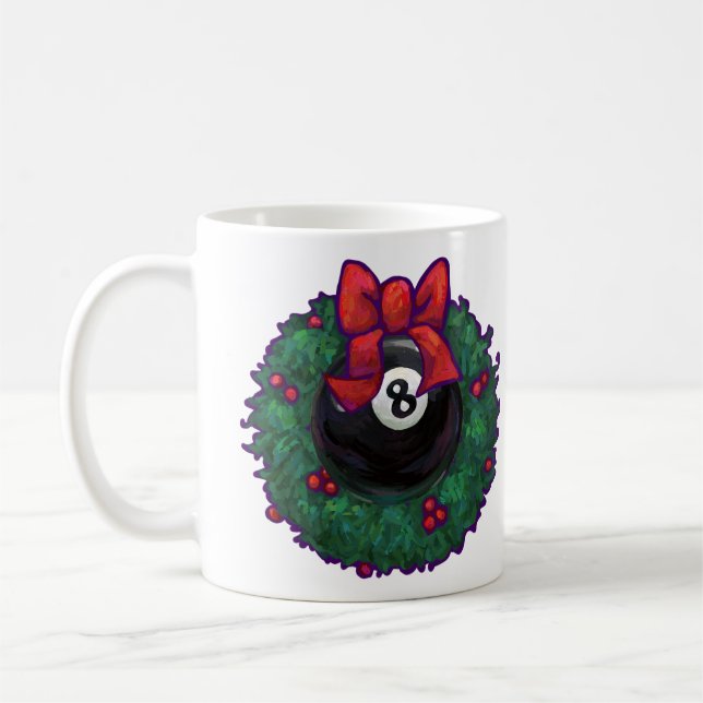 8 Ball Christmas Coffee Mug (Left)