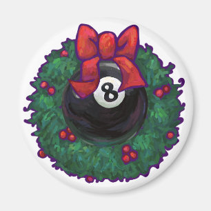 8 Ball Christmas Magnet