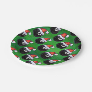 8 Ball Christmas Paper Plate