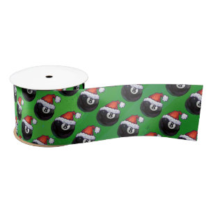 8 Ball Christmas Satin Ribbon