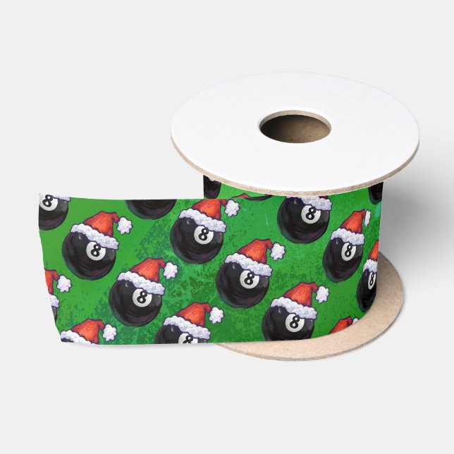8 Ball Christmas Satin Ribbon (Spool)