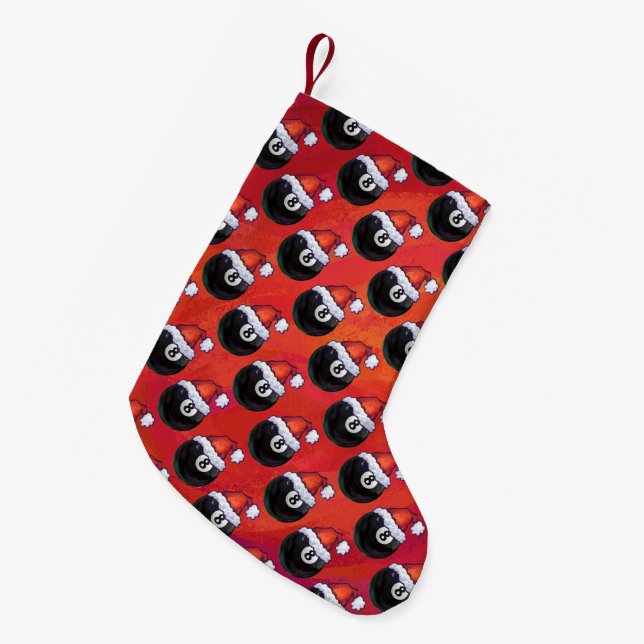 8 Ball Christmas Small Christmas Stocking (Front (Hanging))