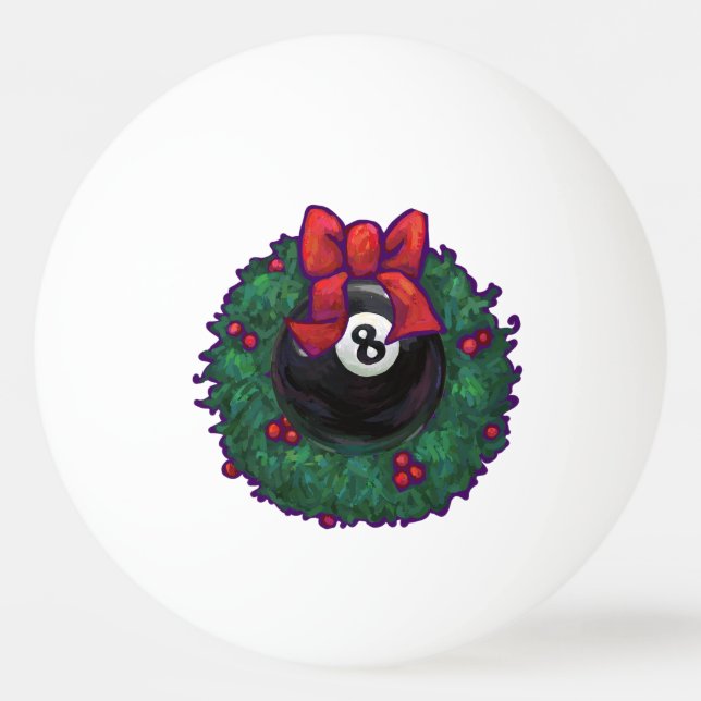8 Ball Christmas Wheath Red (Back)