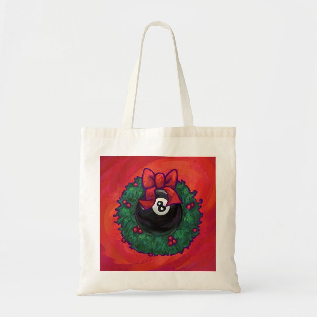 8 Ball Christmas Wheath Red Tote Bag (Front)