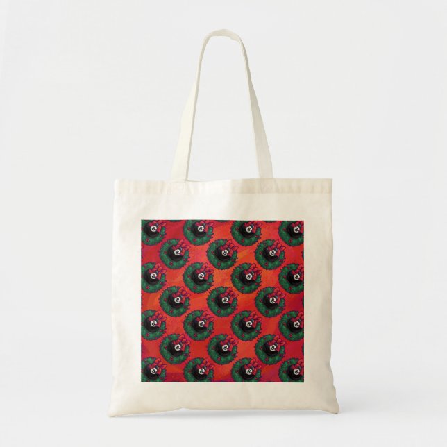 8 Ball Christmas Wheath Red Tote Bag (Front)