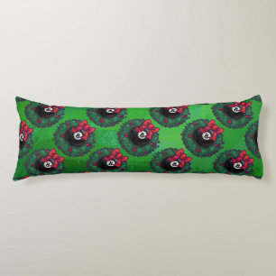 8 Ball Christmas Wreath Body Pillow