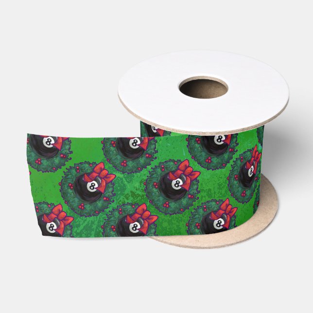 8 Ball Christmas Wreath Satin Ribbon (Spool)