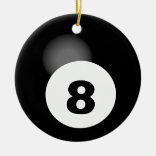 8 Ball Double Sided Ornament Round
