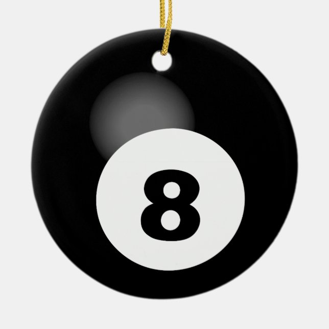 8 Ball Double Sided Ornament Round (Front)