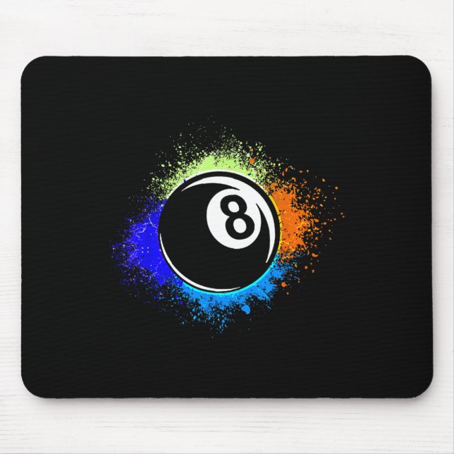 8-ball Eight-ball Pool Billiards Snooker  Mouse Pad (Front)