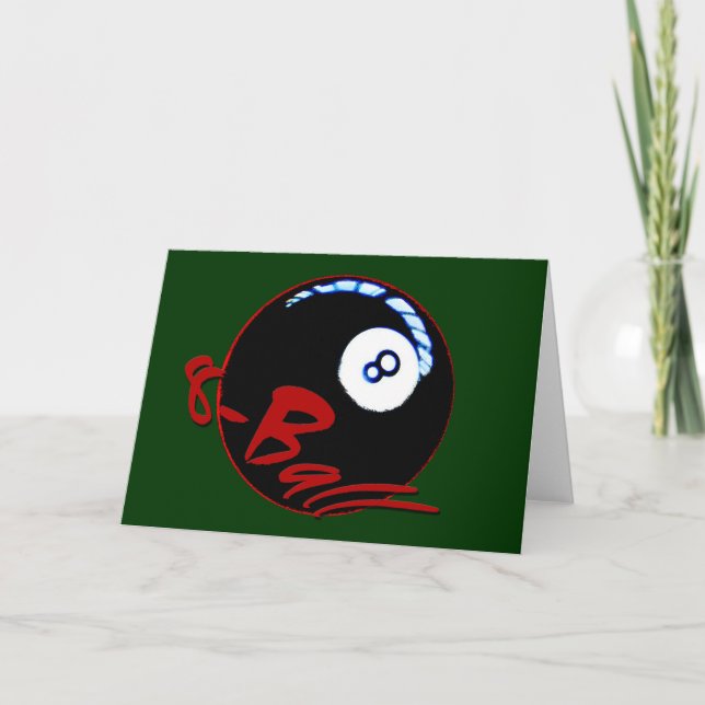 8-ball gifts & greetings card (Front)