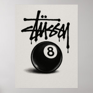 8 Ball Graffiti Vertical Poster