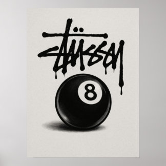 8 Ball Graffiti Vertical Poster