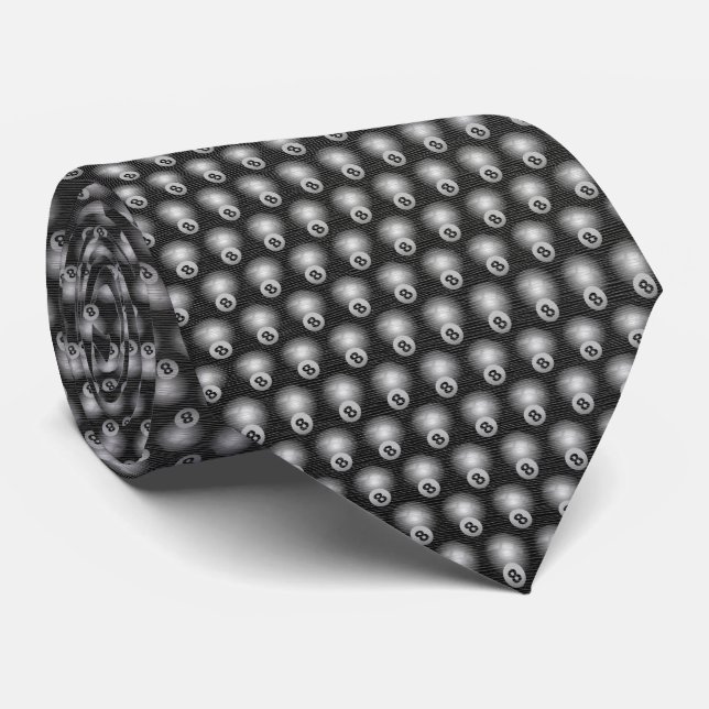 8-Ball – Micro Pattern Tie (Rolled)