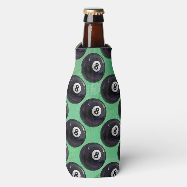 8 Ball Pattern Bottle Cooler (Bottle Front)