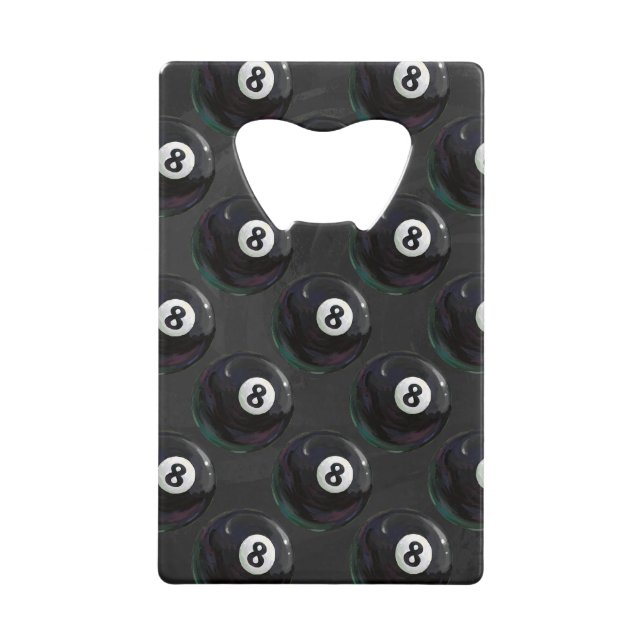 8 Ball Pattern Wallet Bottle Opener (Front)