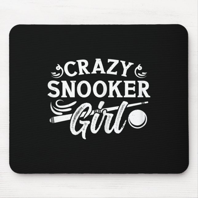 8 Ball Pool Accessories For Adults Crazy Snooker G Mouse Pad (Front)
