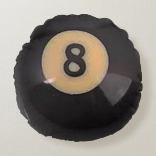 "8 Ball" pool ball design gifts and products Round Pillow