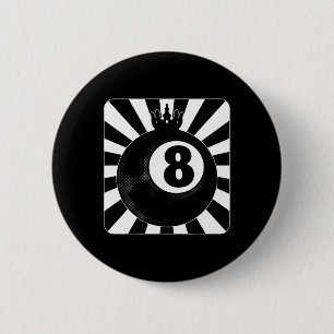 8 Ball Pool Billiards Billiard Player 2 Inch Round Button