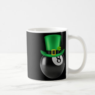 8 Ball Pool Billiards Lover St Paddys Day Leprecha Coffee Mug