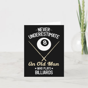 8 Ball Pool Funny Billiards Player Lover Dad Gifts Card