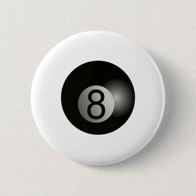 8 Ball Pool Hall Shark Billiards Player Hustler  2 Inch Round Button (Front)