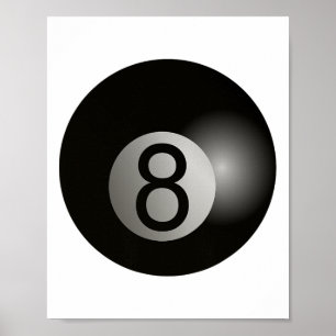 8 Ball Pool Hall Shark Billiards Player Hustler  Poster