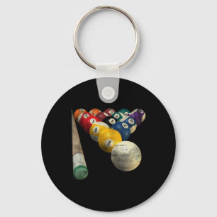8-ball Pool Team Bar League Billiards Men Women Gr Keychain