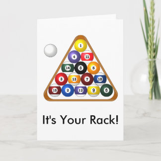 8-ball Rack greeting card