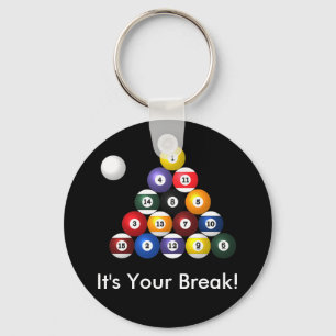 8-ball rack keychain