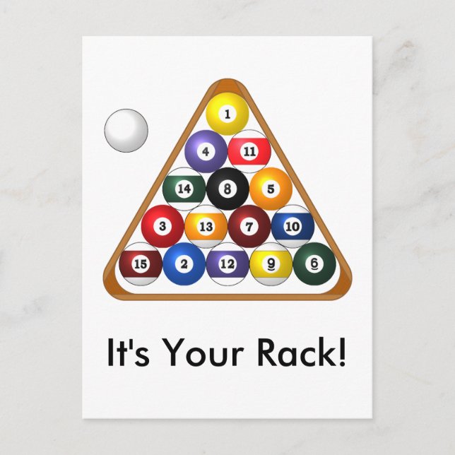 8-ball Rack postcard (Front)