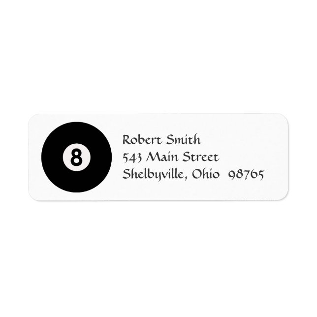 8-Ball Return Address Labels (Front)