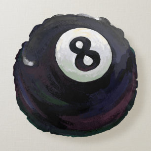 8 Ball Round Pillow