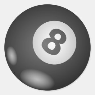 8 Ball Round Stickers